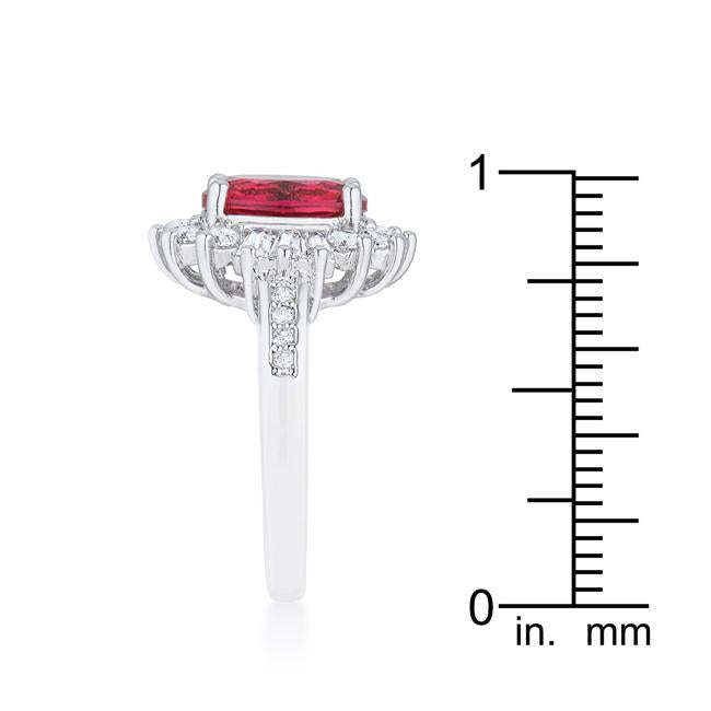 Chrisalee 3ct Aqua CZ Rhodium Classic Ring - Charming Charlie