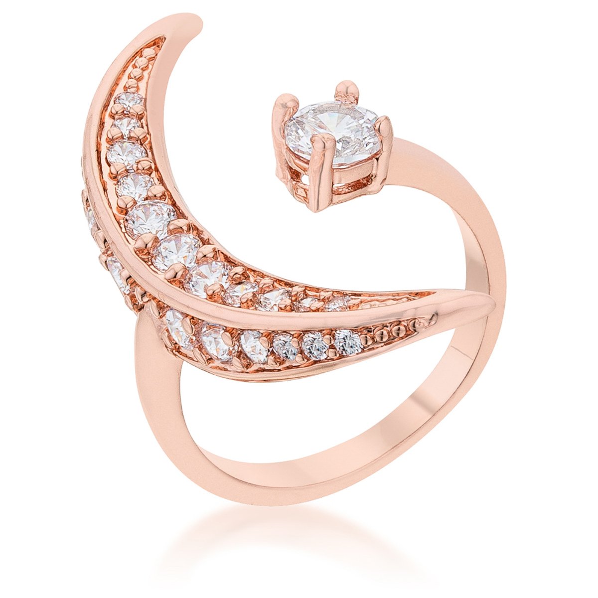 Luna .75ct CZ Rose Gold Delicate Ring - Charming Charlie