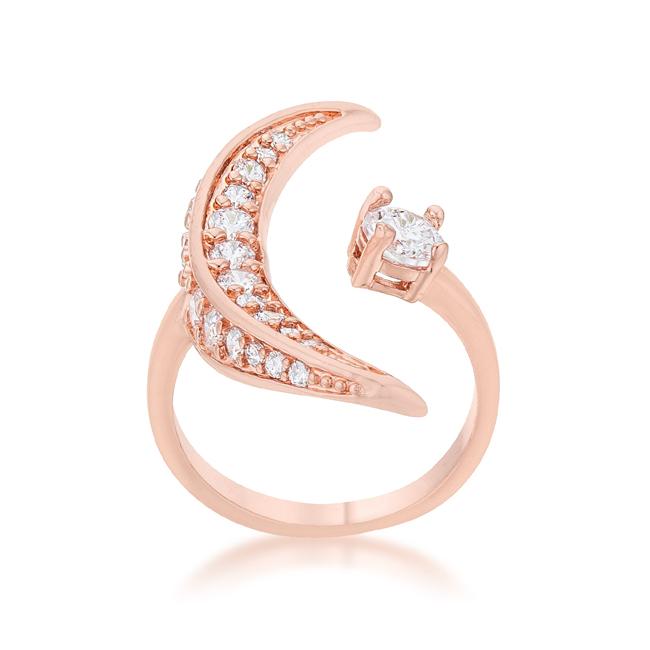 Luna .75ct CZ Rose Gold Delicate Ring - Charming Charlie
