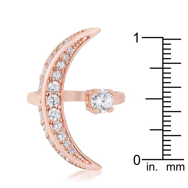 Luna .75ct CZ Rose Gold Delicate Ring - Charming Charlie