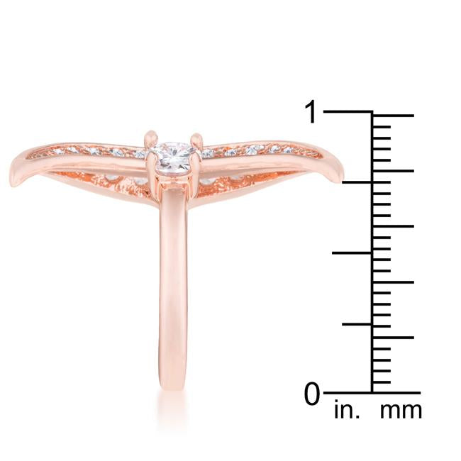 Luna .75ct CZ Rose Gold Delicate Ring - Charming Charlie