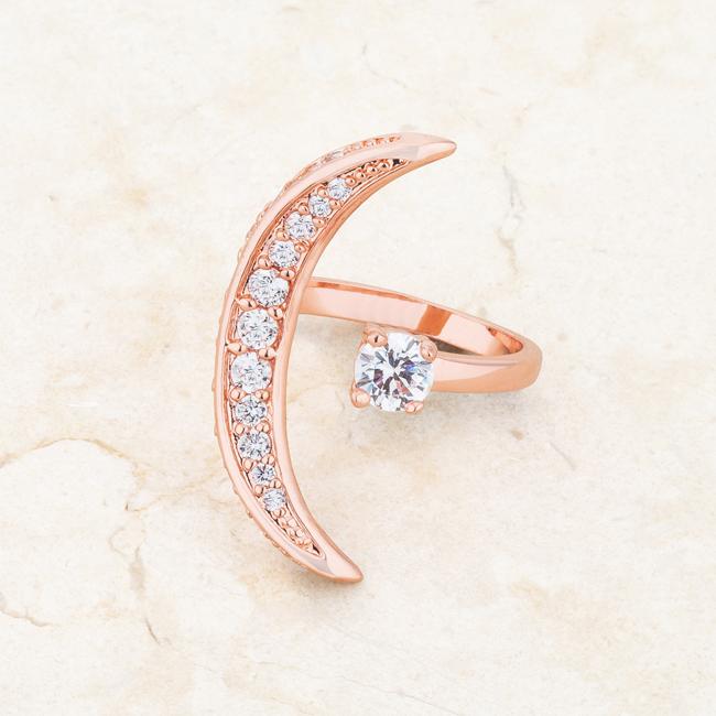 Luna .75ct CZ Rose Gold Delicate Ring - Charming Charlie