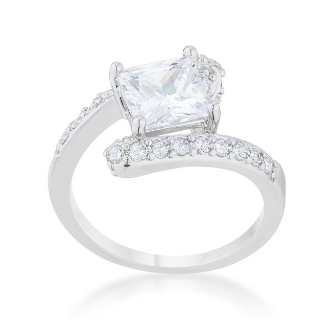 Caroline 2.3ct CZ Rhodium Statement Ring - Charming Charlie