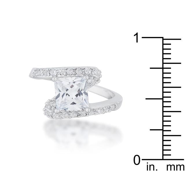 Caroline 2.3ct CZ Rhodium Statement Ring - Charming Charlie