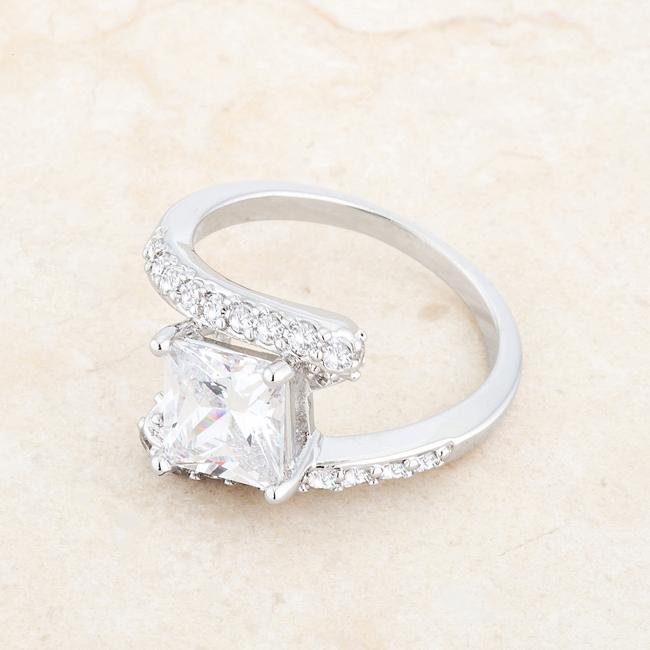 Caroline 2.3ct CZ Rhodium Statement Ring - Charming Charlie