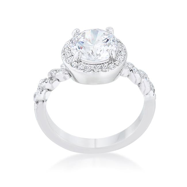 Jordana 2.2ct Clear CZ Rhodium Classic Ring - Charming Charlie