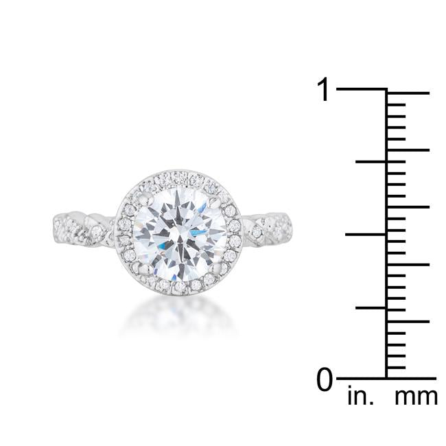 Jordana 2.2ct Clear CZ Rhodium Classic Ring - Charming Charlie