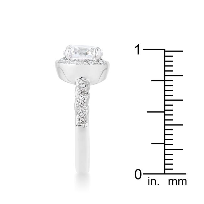 Jordana 2.2ct Clear CZ Rhodium Classic Ring - Charming Charlie