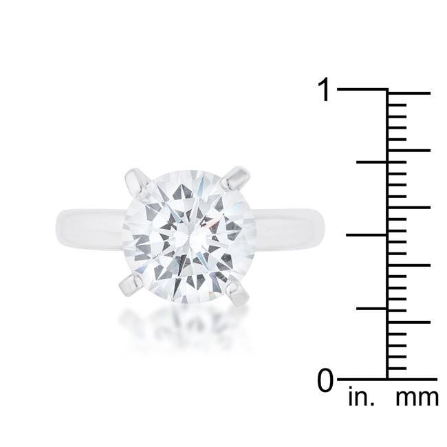 Hanna 4.4ct CZ Rhodium Classic Solitaire Ring - Charming Charlie