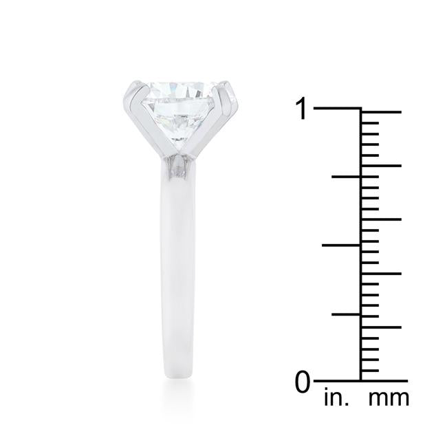 Hanna 4.4ct CZ Rhodium Classic Solitaire Ring - Charming Charlie