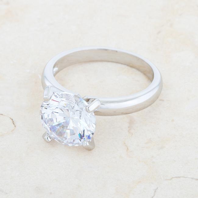 Hanna 4.4ct CZ Rhodium Classic Solitaire Ring - Charming Charlie