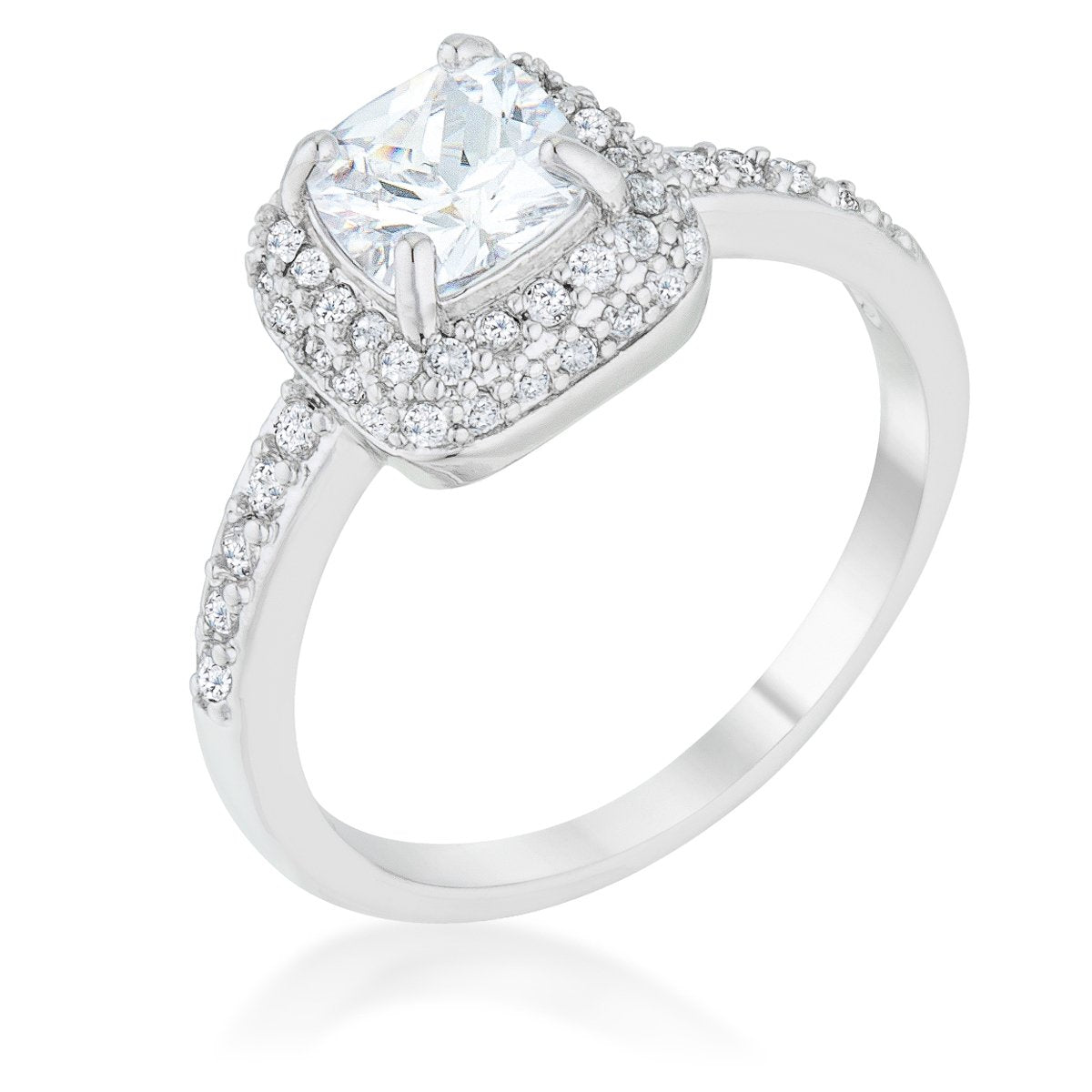 Serena 1.5ct Clear CZ Rhodium Art Deco Ring - Charming Charlie