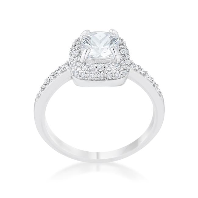 Serena 1.5ct Clear CZ Rhodium Art Deco Ring - Charming Charlie