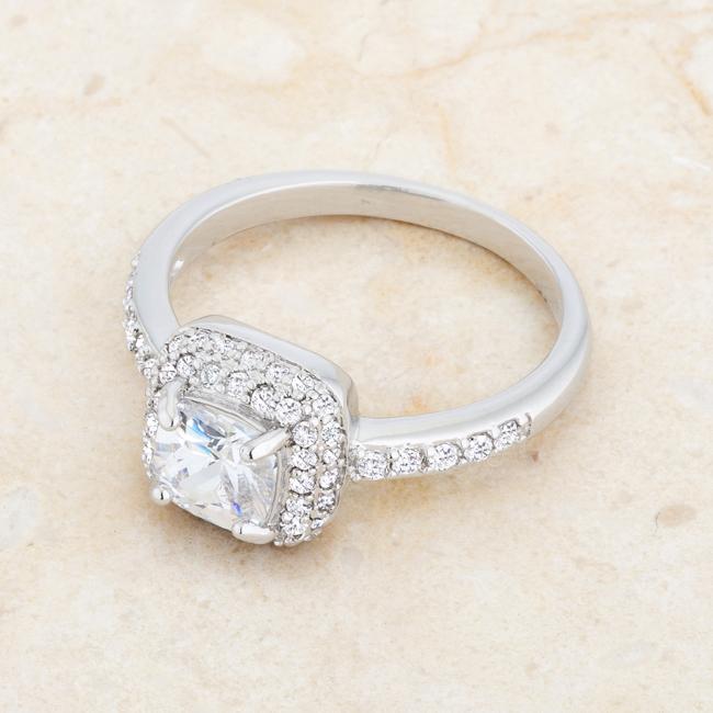 Serena 1.5ct Clear CZ Rhodium Art Deco Ring - Charming Charlie