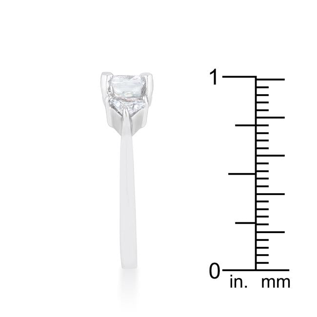 Shonda 1.8ct Clear CZ Rhodium Cushion Classic Statement Ring - Charming Charlie