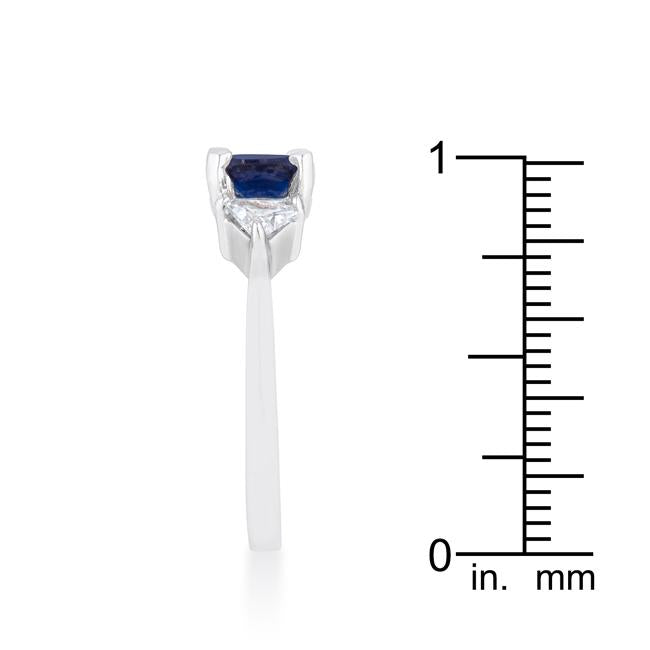 Shonda 1.8ct Sapphire CZ Rhodium Cushion Classic Statement Ring - Charming Charlie
