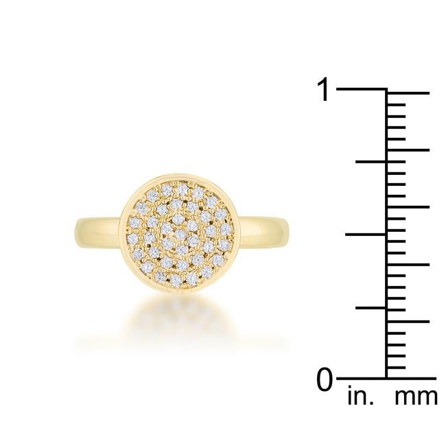 Krystal 0.2ct CZ 14k Gold Pave Circle Ring - Charming Charlie