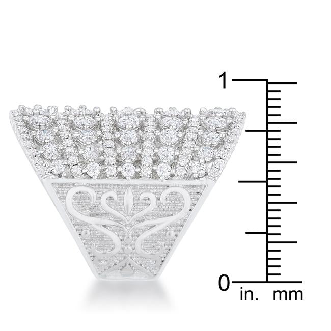 Charlyn 2.5ct Rhodium CZ Statement Cocktail Ring - Charming Charlie