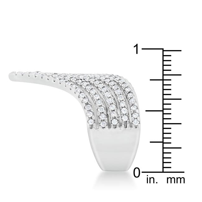 Vera 1.42ct CZ Rhodium Vintage Inspired Cocktail Ring - Charming Charlie