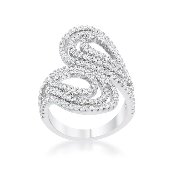 Serina 1ct CZ Rhodium Pave Circle Ring - Charming Charlie