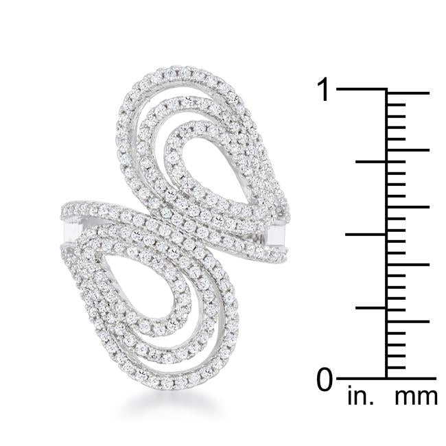 Serina 1ct CZ Rhodium Pave Circle Ring - Charming Charlie