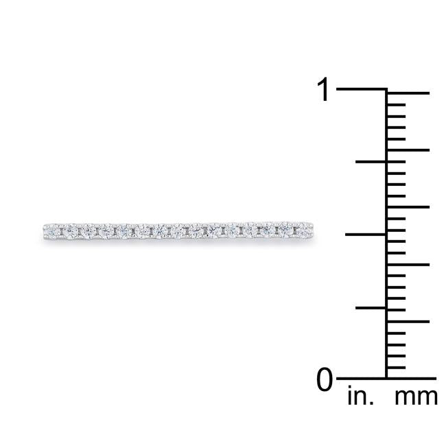 Karolina 0.2ct CZ Rhodium Contemporary Simple Ring - Charming Charlie