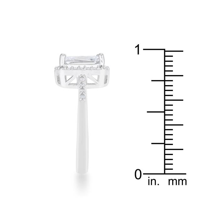Ariana 2.95ct CZ Rhodium Classic Ring - Charming Charlie
