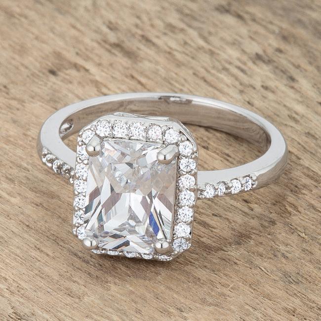 Ariana 2.95ct CZ Rhodium Classic Ring - Charming Charlie