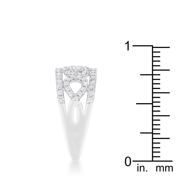 Rina 0.5ct CZ Rhodium Contemporary Band Ring - Charming Charlie