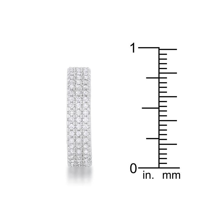 Chare 1.3ct CZ Rhodium Classic Band Ring - Charming Charlie