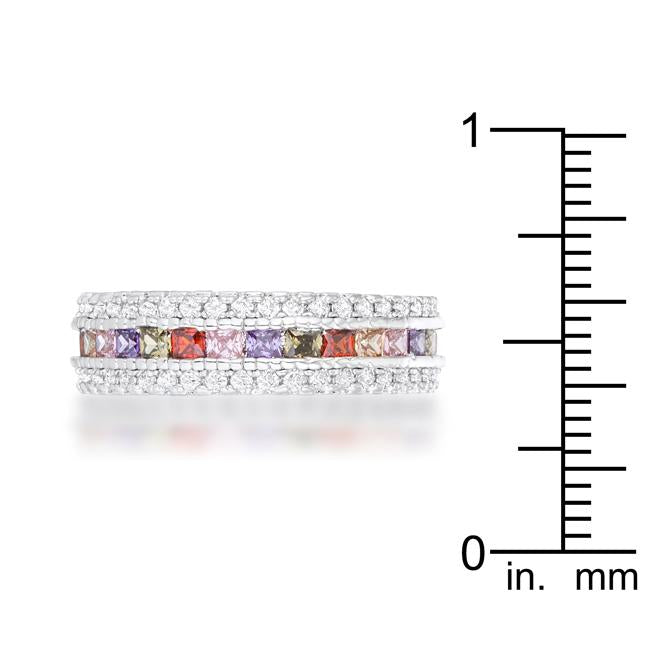 Paula 1.75ct Multicolor CZ Classic Band Ring - Charming Charlie