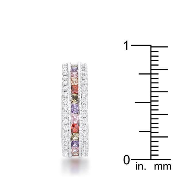 Paula 1.75ct Multicolor CZ Classic Band Ring - Charming Charlie