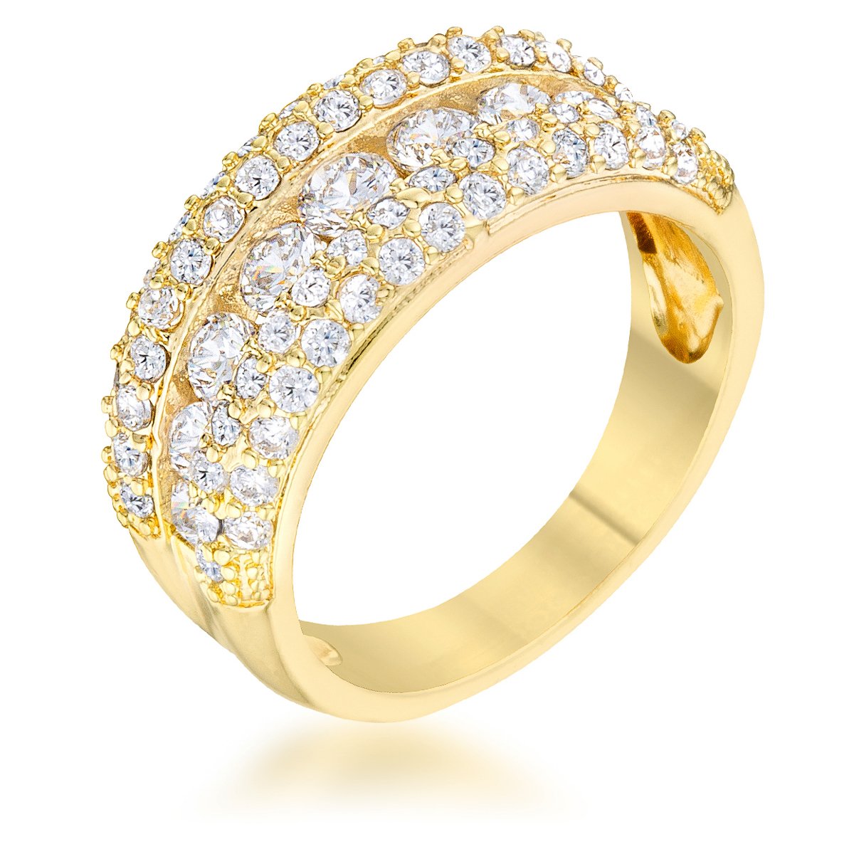 Luna 1.1ct CZ 14k Gold Classic Band Ring - Charming Charlie