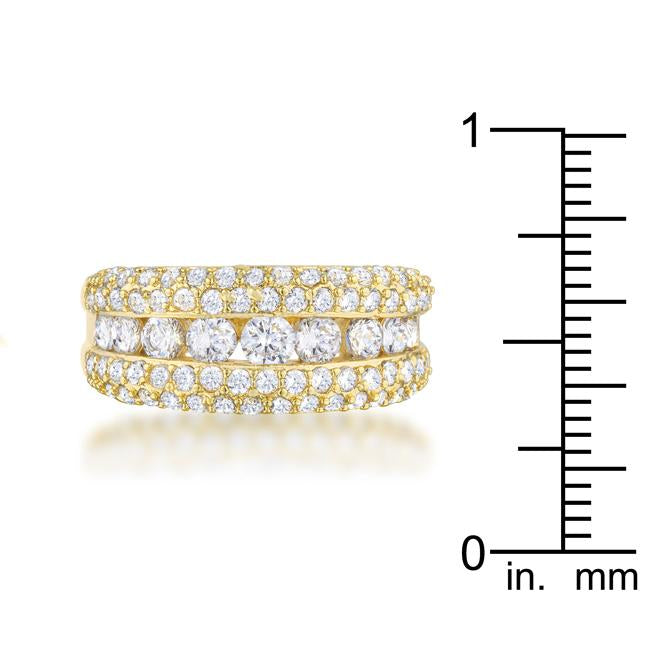 Luna 1.1ct CZ 14k Gold Classic Band Ring - Charming Charlie