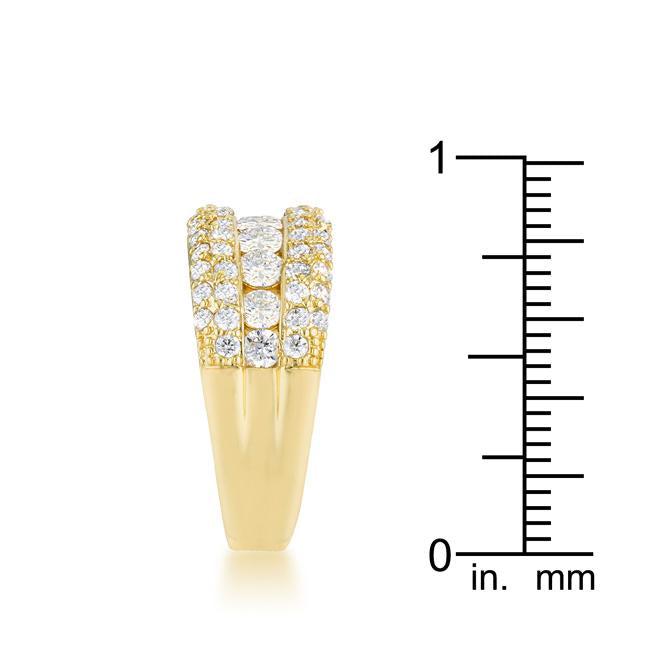 Luna 1.1ct CZ 14k Gold Classic Band Ring - Charming Charlie