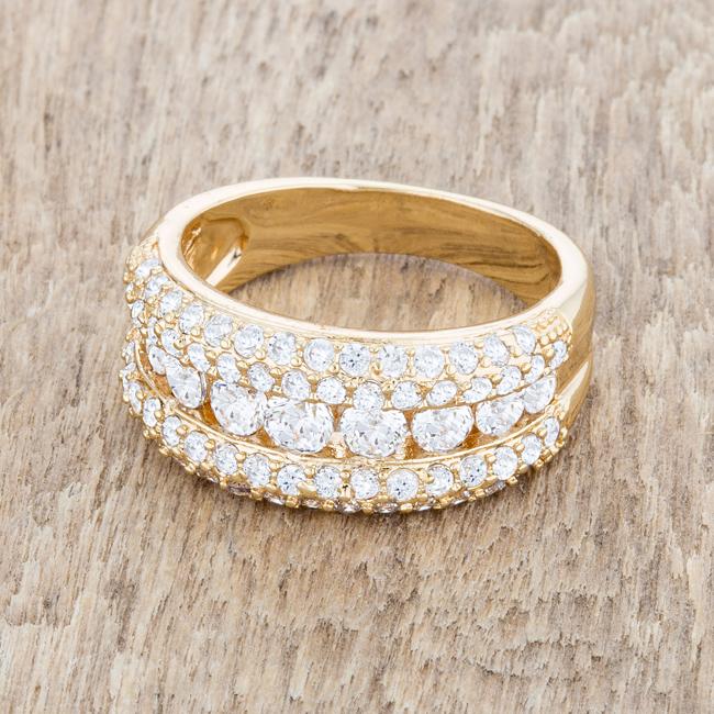 Luna 1.1ct CZ 14k Gold Classic Band Ring - Charming Charlie
