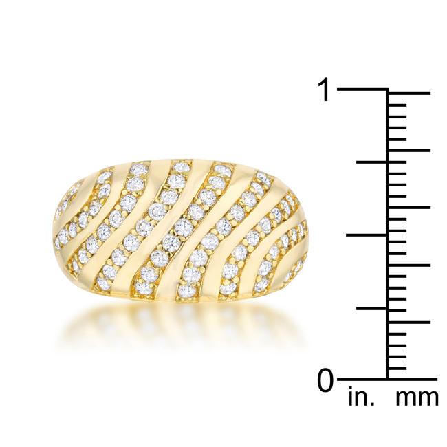 Shayla 0.95ct CZ 14k Gold Contemporary Dome Ring - Charming Charlie