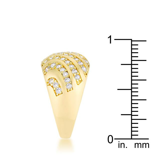 Shayla 0.95ct CZ 14k Gold Contemporary Dome Ring - Charming Charlie