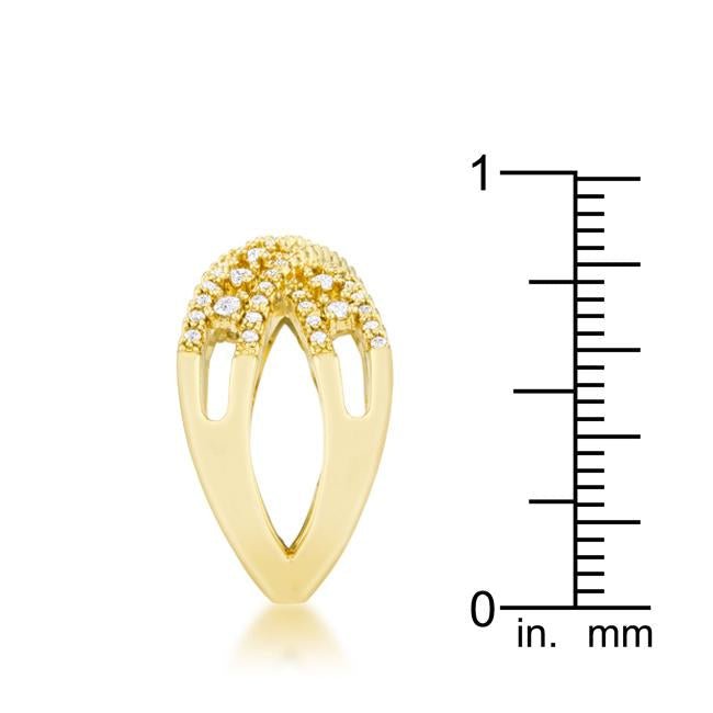 Sandy 0.37ct CZ 14k Gold Classic Criss Cross Ring - Charming Charlie