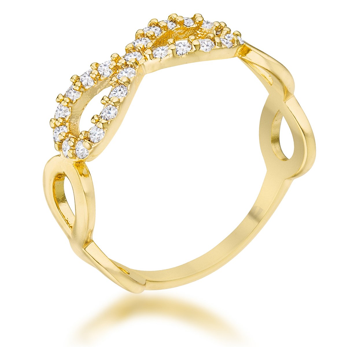 Mina 0.35ct CZ 14k Gold Infinity Ring - Charming Charlie