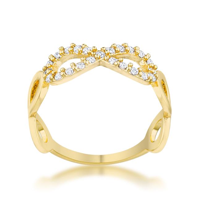 Mina 0.35ct CZ 14k Gold Infinity Ring - Charming Charlie