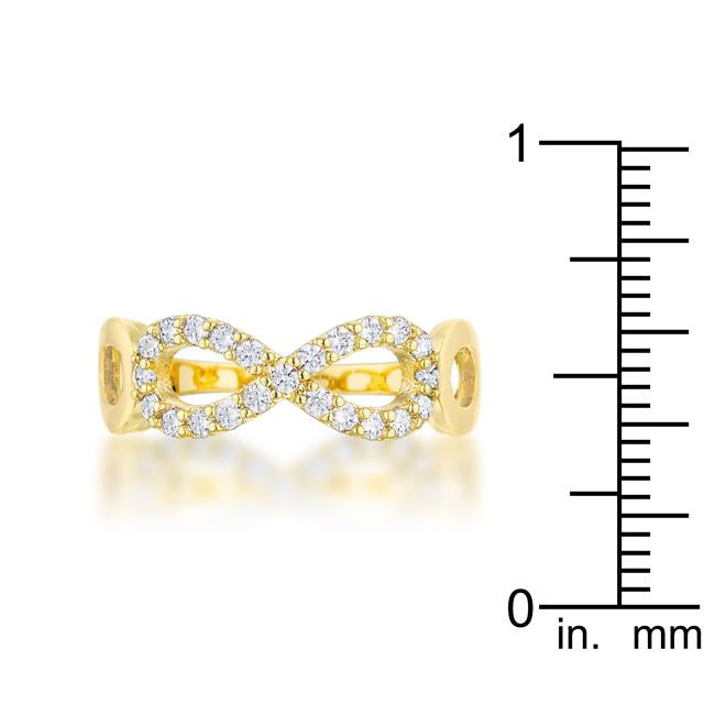 Mina 0.35ct CZ 14k Gold Infinity Ring - Charming Charlie