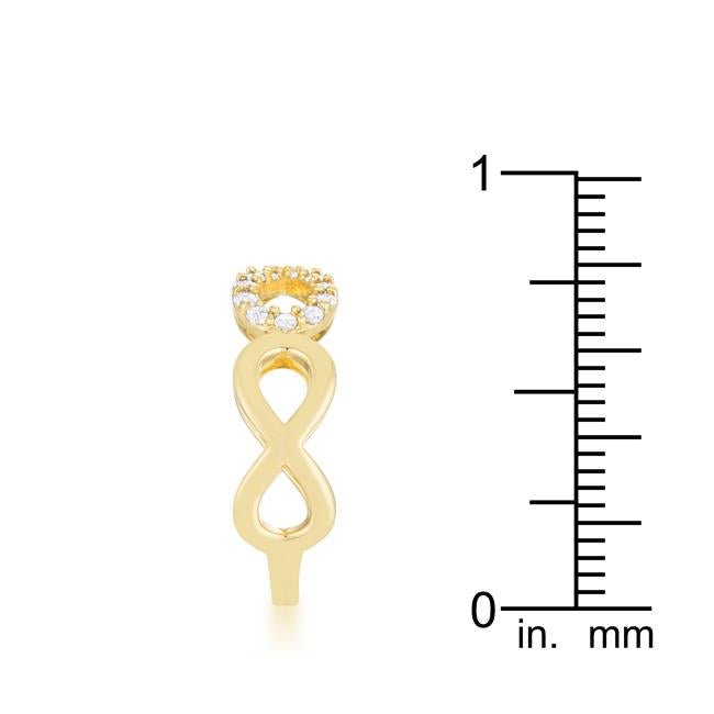 Mina 0.35ct CZ 14k Gold Infinity Ring - Charming Charlie