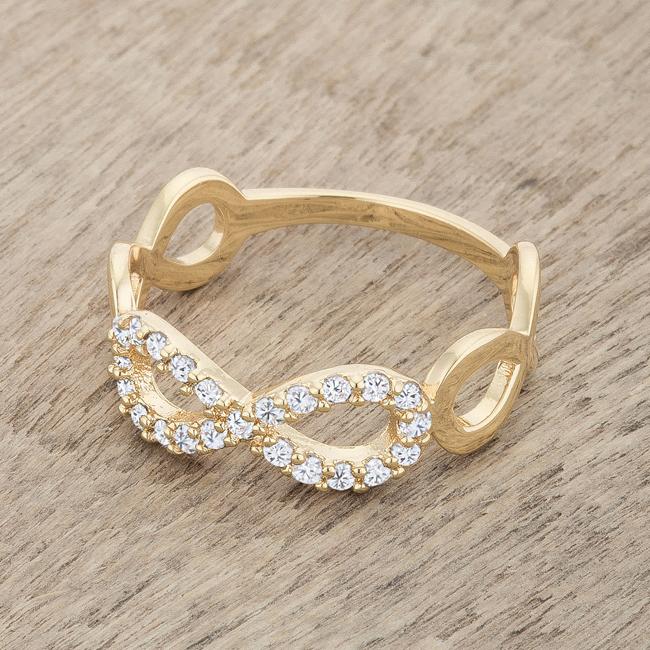 Mina 0.35ct CZ 14k Gold Infinity Ring - Charming Charlie