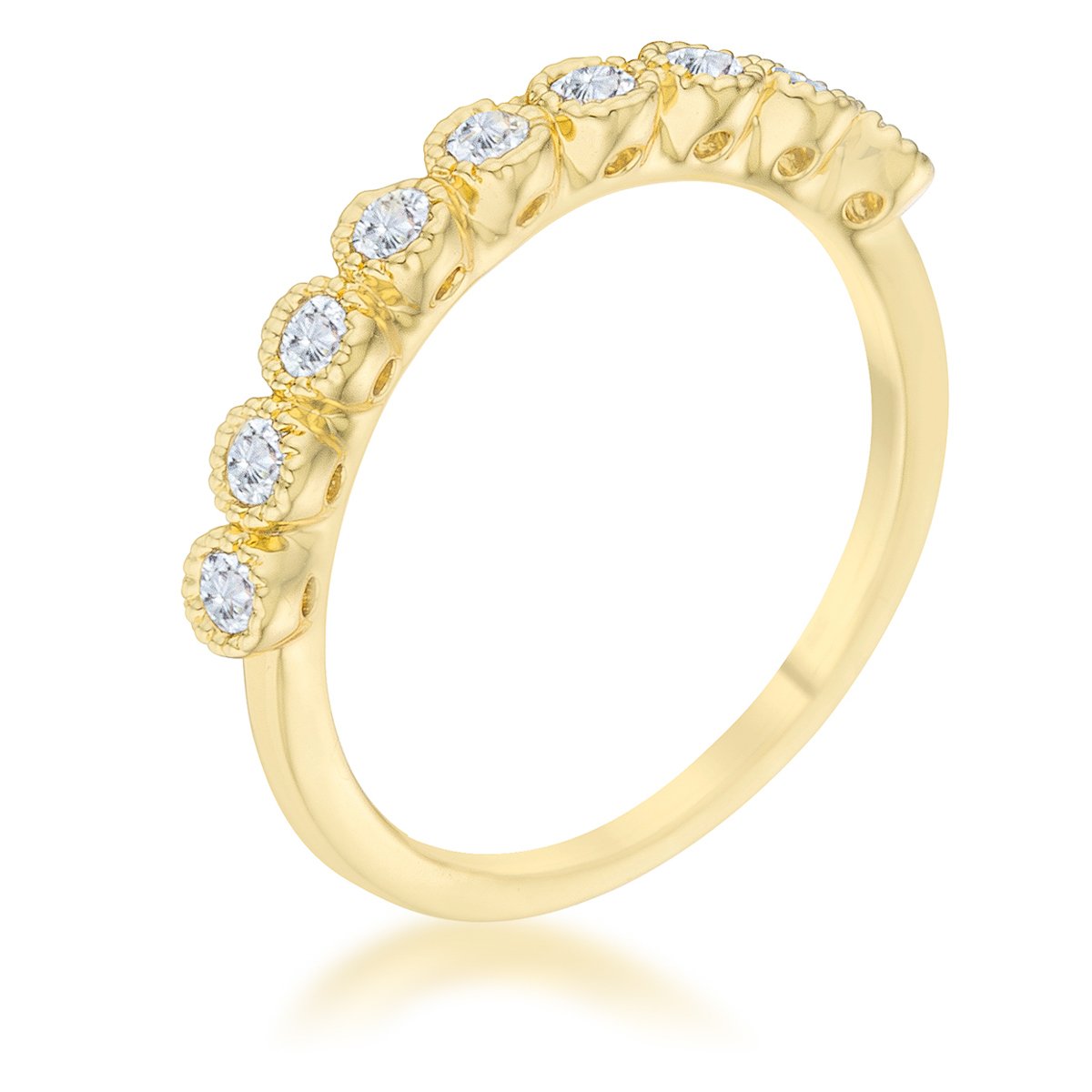 Bea 0.27ct CZ 14k Gold Delicate Band - Charming Charlie