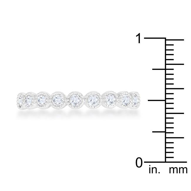 Bea 0.27ct CZ Rhodium Delicate Band - Charming Charlie