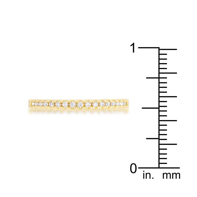 Rina 0.11ct CZ 14k Gold Delicate Band Ring - Charming Charlie