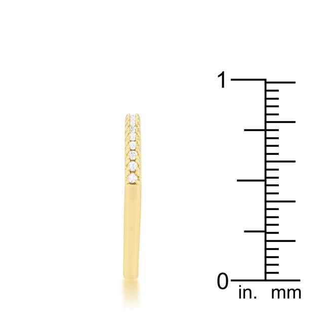 Rina 0.11ct CZ 14k Gold Delicate Band Ring - Charming Charlie