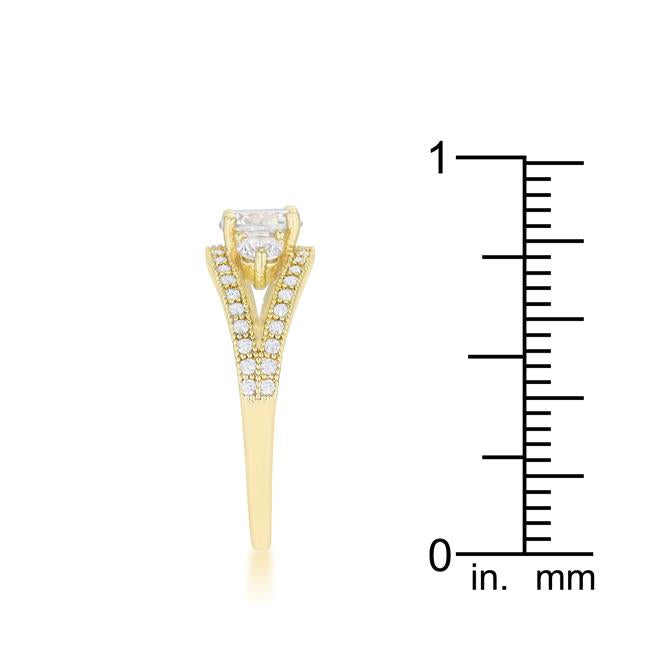 Genna 1.1ct CZ 14k Gold Delicate Classic Ring - Charming Charlie