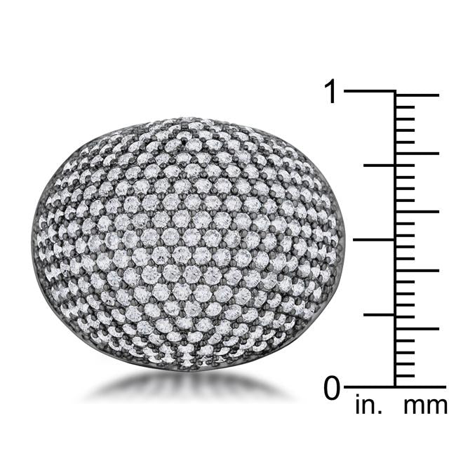 Dara 4.75ct CZ Hematite Dome Cocktail Ring - Charming Charlie